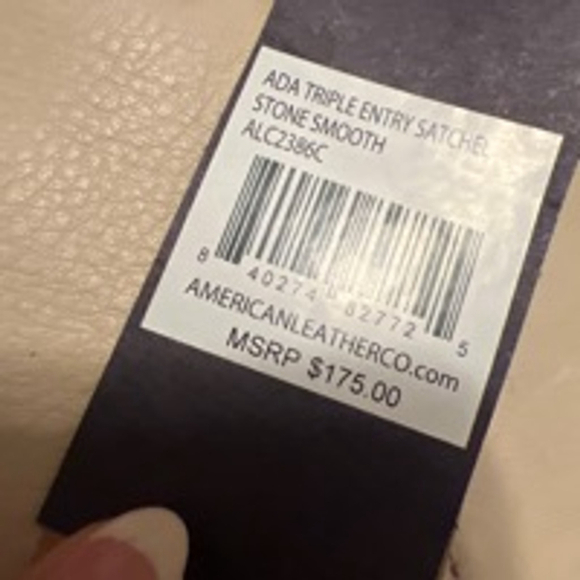 Women American Leather Co. Ada Triple Entry Satchel Smooth Stone Sold Out Color! - Picture 5 of 7